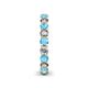 5 - Tiffany 3.00 mm Blue Topaz and Diamond Eternity Band 