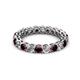 2 - Tiffany 3.00 mm Red Garnet and Diamond Eternity Band 