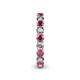 5 - Tiffany 3.00 mm Rhodolite Garnet and Diamond Eternity Band 