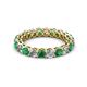 2 - Tiffany 3.00 mm Emerald and Diamond Eternity Band 