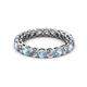 2 - Tiffany 3.00 mm Aquamarine and Diamond Eternity Band 