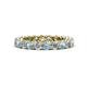 1 - Tiffany 3.00 mm Aquamarine and Diamond Eternity Band 