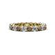 1 - Tiffany 3.00 mm Smoky Quartz and Diamond Eternity Band 