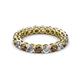 2 - Tiffany 3.00 mm Smoky Quartz and Diamond Eternity Band 