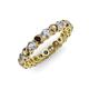3 - Tiffany 3.00 mm Smoky Quartz and Diamond Eternity Band 
