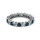 2 - Tiffany 3.00 mm London Blue Topaz and Diamond Eternity Band 