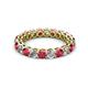 2 - Tiffany 3.00 mm Ruby and Diamond Eternity Band 