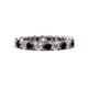 1 - Tiffany 3.00 mm Red Garnet and Diamond Eternity Band 