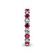 5 - Tiffany 3.00 mm Ruby and Diamond Eternity Band 
