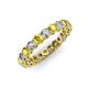 3 - Tiffany 3.00 mm Round Yellow Sapphire and Diamond Eternity Band 