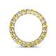 4 - Tiffany 3.00 mm Round Yellow Sapphire and Diamond Eternity Band 