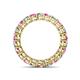 4 - Tiffany 3.00 mm Round Pink Sapphire and Diamond Eternity Band 