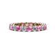 1 - Tiffany 3.00 mm Pink Sapphire and Diamond Eternity Band 