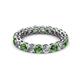 2 - Tiffany 3.00 mm Green Garnet and Diamond Eternity Band 