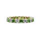 1 - Tiffany 3.00 mm Diamond and Green Garnet Eternity Band 