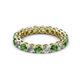 2 - Tiffany 3.00 mm Diamond and Green Garnet Eternity Band 