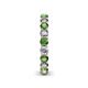 5 - Tiffany 3.00 mm Green Garnet and Diamond Eternity Band 