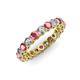 3 - Tiffany 3.00 mm Diamond and Pink Tourmaline Eternity Band 