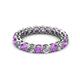2 - Tiffany 3.00 mm Amethyst and Diamond Eternity Band 