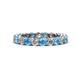 1 - Tiffany 3.00 mm Blue Topaz and Diamond Eternity Band 