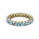 2 - Tiffany 3.00 mm Blue Topaz and Diamond Eternity Band 