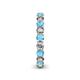 5 - Tiffany 3.00 mm Blue Topaz and Diamond Eternity Band 