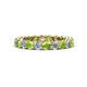 1 - Tiffany 3.00 mm Round Peridot and Diamond Eternity Band 