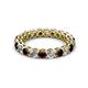 2 - Tiffany 3.00 mm Diamond and Red Garnet Eternity Band 