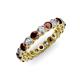 3 - Tiffany 3.00 mm Diamond and Red Garnet Eternity Band 