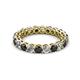 2 - Tiffany 3.00 mm Round Black and White Diamond Eternity Band 