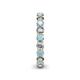 5 - Tiffany 3.00 mm Round Aquamarine and Diamond Eternity Band 
