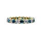 1 - Tiffany 3.00 mm Round Blue and White Diamond Eternity Band 