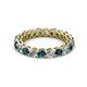2 - Tiffany 3.00 mm Round Blue and White Diamond Eternity Band 