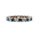 1 - Tiffany 3.00 mm Blue and White Diamond Eternity Band 