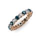 3 - Tiffany 3.00 mm Blue and White Diamond Eternity Band 
