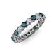 3 - Tiffany 3.00 mm London Blue Topaz and Diamond Eternity Band 