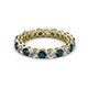 2 - Tiffany 3.00 mm Round London Blue Topaz and Diamond Eternity Band 