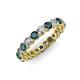 3 - Tiffany 3.00 mm Round London Blue Topaz and Diamond Eternity Band 