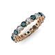 3 - Tiffany 3.00 mm London Blue Topaz and Diamond Eternity Band 