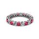2 - Tiffany 3.00 mm Ruby and Diamond Eternity Band 