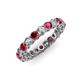 3 - Tiffany 3.00 mm Ruby and Diamond Eternity Band 