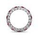 4 - Tiffany 3.00 mm Ruby and Diamond Eternity Band 