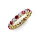 3 - Tiffany 3.00 mm Diamond and Ruby Eternity Band 