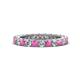 1 - Ellen 2.70 mm Pink Sapphire and Diamond Eternity Band 