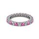 2 - Ellen 2.70 mm Pink Sapphire and Diamond Eternity Band 