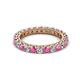 2 - Ellen 2.70 mm Pink Sapphire and Diamond Eternity Band 