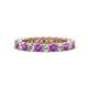 1 - Ellen 2.70 mm Amethyst and Diamond Eternity Band 