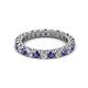 2 - Ellen 2.70 mm Iolite and Diamond Eternity Band 