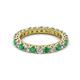 2 - Ellen 2.70 mm Emerald and Diamond Eternity Band 