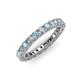 3 - Ellen 2.70 mm Aquamarine and Diamond Eternity Band 